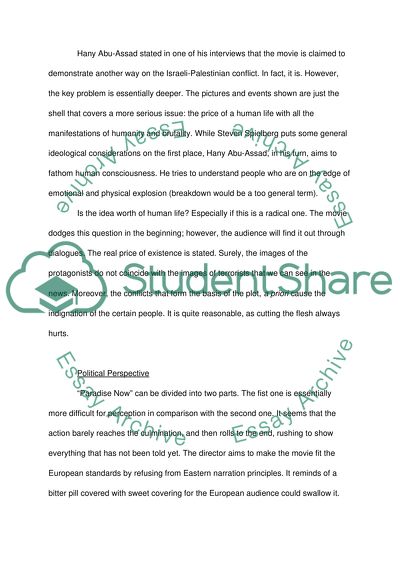 Paradise Now: Cutting the Flesh