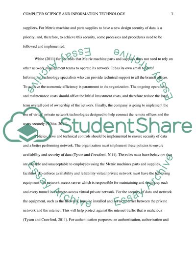 White Paper Risk Analysis Metric Machine Parts Supplies Corp