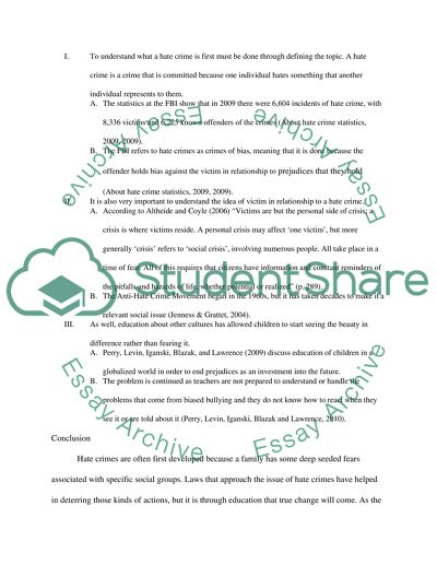 Hate Crimes: Crimes against People based on Ignorance