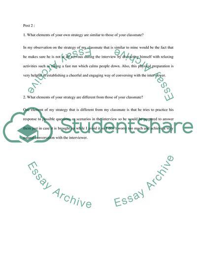 Strategy for Calming Pre-Interview Jitters