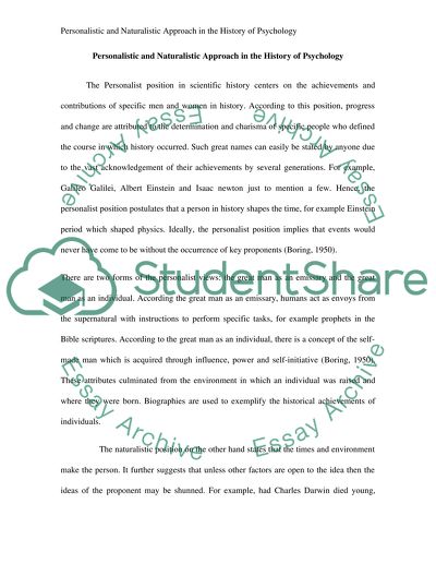 Major Approaches in the History of Psychology