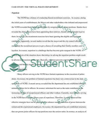 The Virtual Police Department