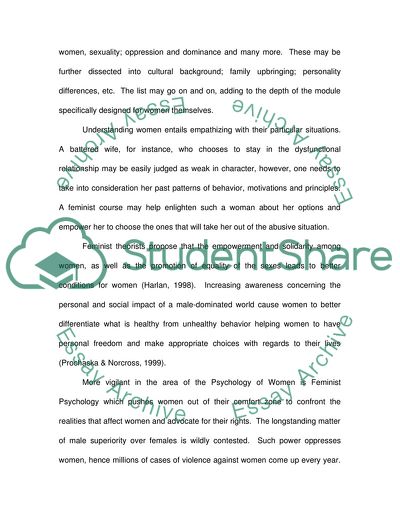 Educating Women of their Psychology