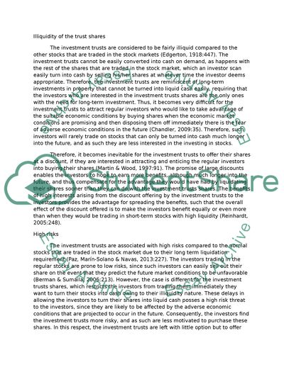 Why Do Investment Trusts Often Trade at a Discount