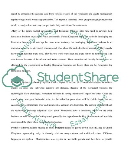 Restaurant Business in London