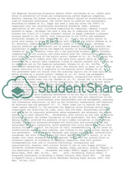 The Egyptian accounting profession