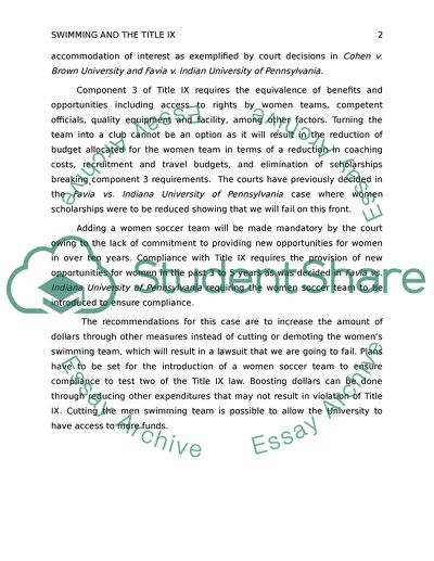 A Violation of Title IX Law