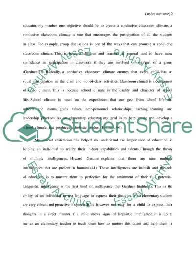 Personal and professional growth statement with goals