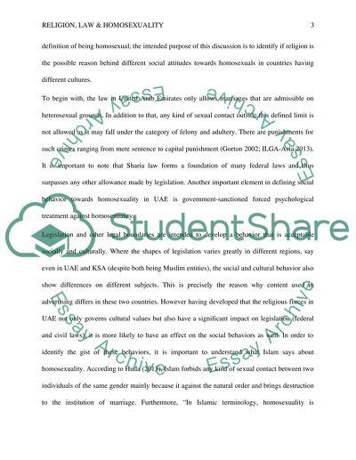 Religion, Law & Homosexuality