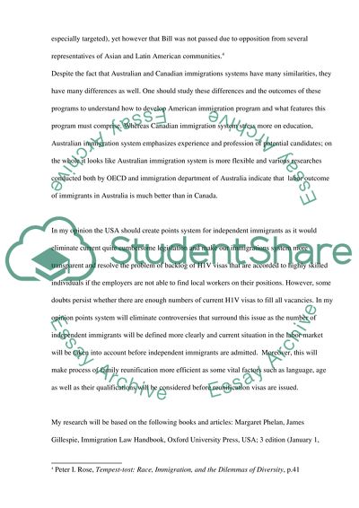 US policy on immigration