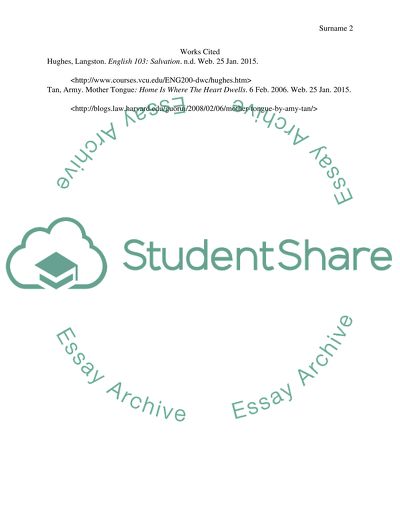 The Autobiographies of Hughes and Army Tan