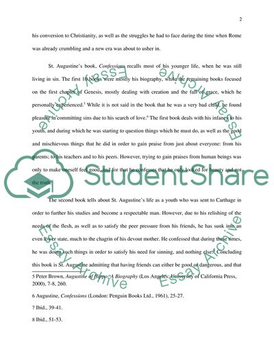 Saint Augustine of Hippo and his Confessions