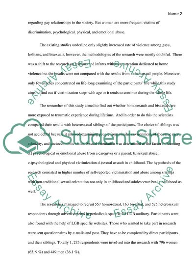 Victimization of Gay Representatives