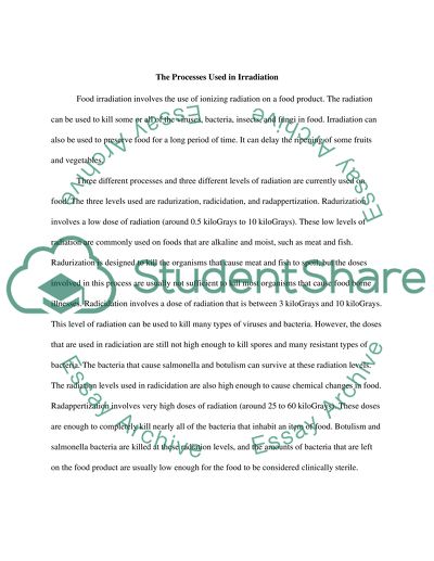 Controversy Over Irradiation of Food