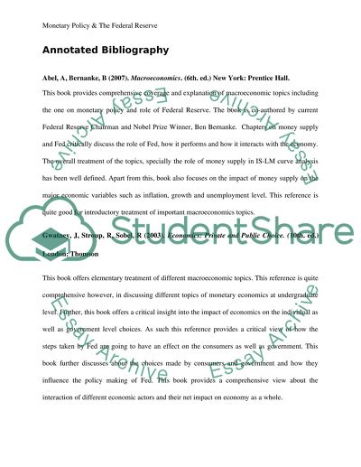 Monetary Policy & Federal Reserve