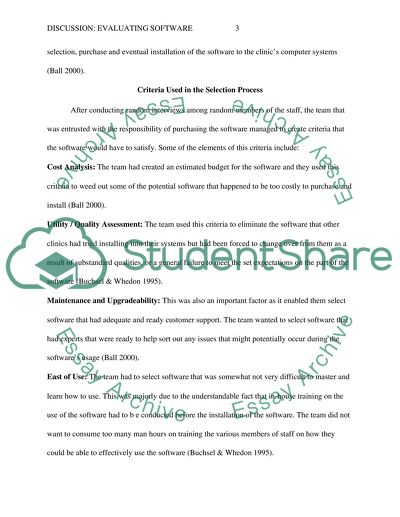 The Purchase of Significant Software at My Work Setting