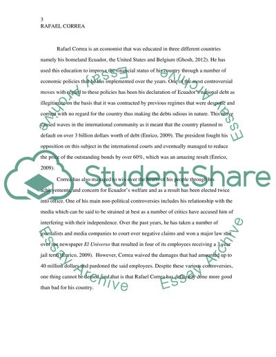 One of the More Positive Leaders: Rafael Correa