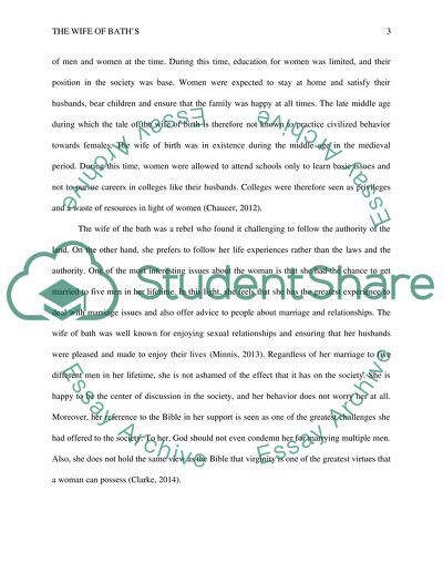 The Wife of the Bath by Chaucer Analysis