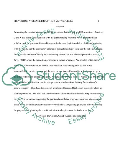 Violent prevention programs