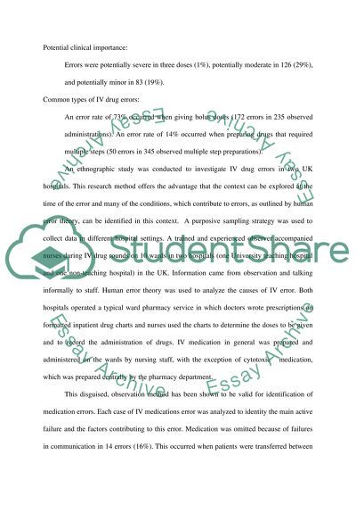 Medication Errors V.S Bar Coding