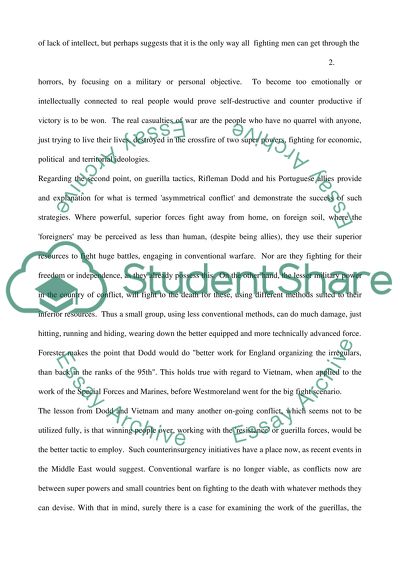 Rifleman Dodd: War and the Common People, Lessons Not Learned