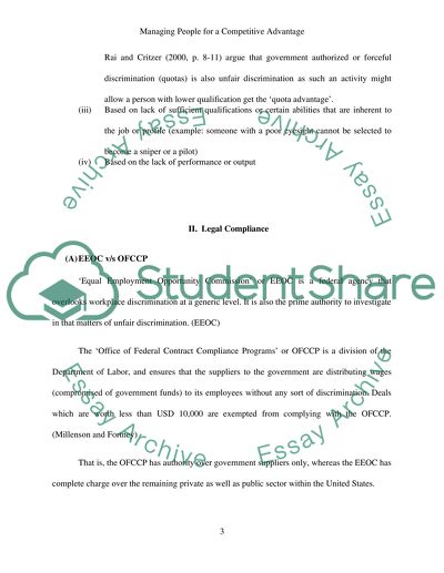 Management - Managing People For A Competitive Advantage