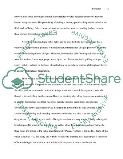 Charles Peirces Fundamental Distinctions