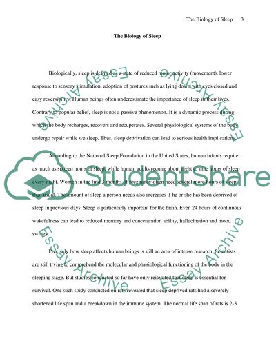 The Biology of Sleep