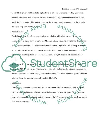 What was the One Most Important Factor in Causing Massive Bloodshed in the 20th Century