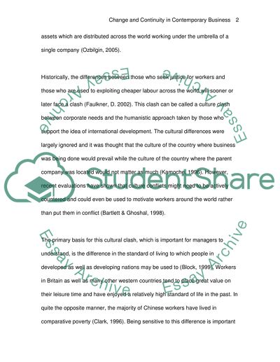 Change and continuity in contemporary business