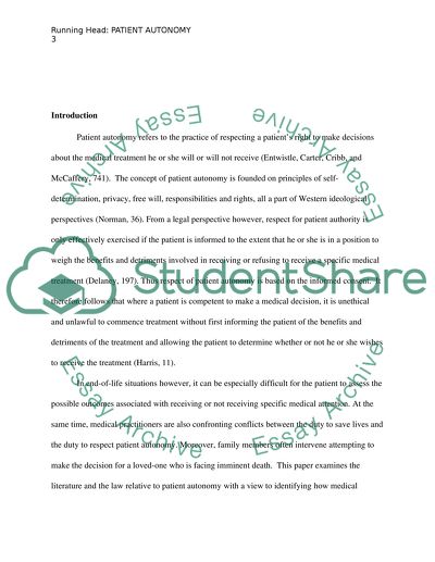 Honoring Patient Autonomy and End-of-Life Decision-Making