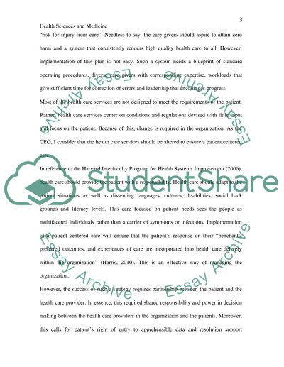 Ways to Ameliorate the Quality of Health Care in an Organization