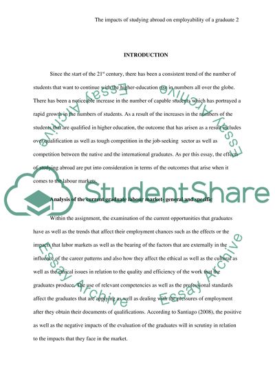 The Impact of Studying Abroad on Graduate Employability
