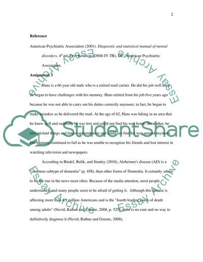Diagnostic and Statistical Manual of Mental Disorders