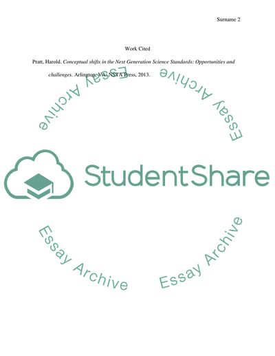 Conceptual Shifts in the Next Generation Science Standards: Opportunities and Challenges by Pratt