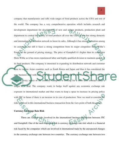 Risk Analysis of Japanese Trading Company Ltd and Gumpbell Soup Company Inc