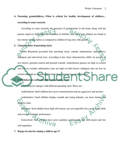 Parental Styles in Interactions with Children