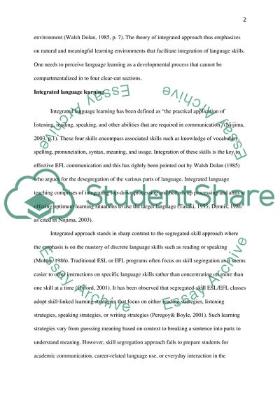 Successful Integration of Reading and Writing