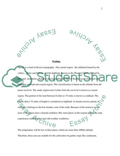 Local Ecology and Environment - Kerala