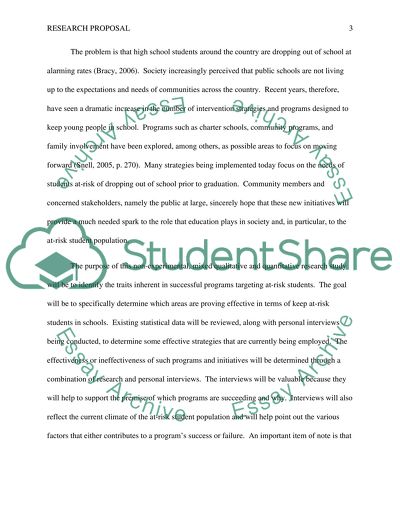 Structure of a Research Proposal