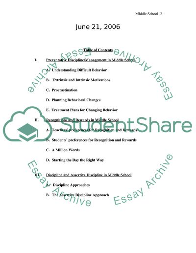 Middle School Classroom Management