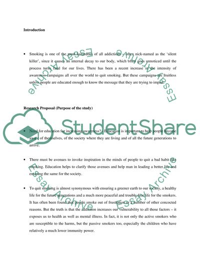 smoking research proposal