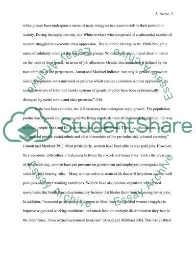 Womens Occupational Distribution in the U.S