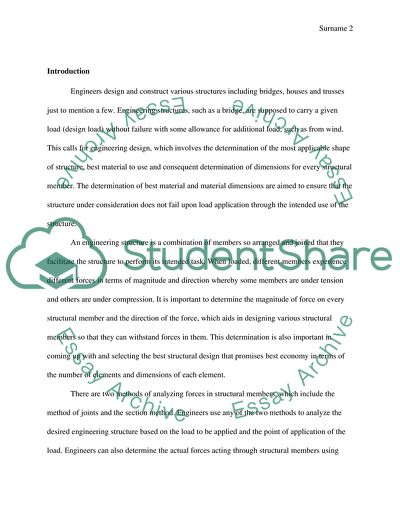 Analytical and Experimental Determination of Internal Forces in Members of Three Trusses
