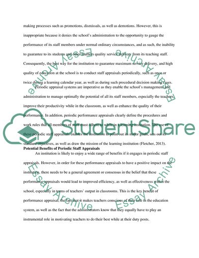 Managing Teacher Appraisal and Performance