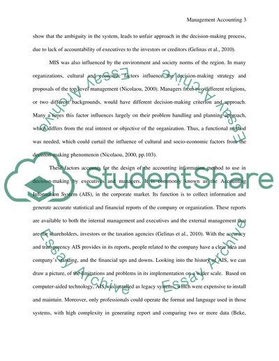 International Management Accounting