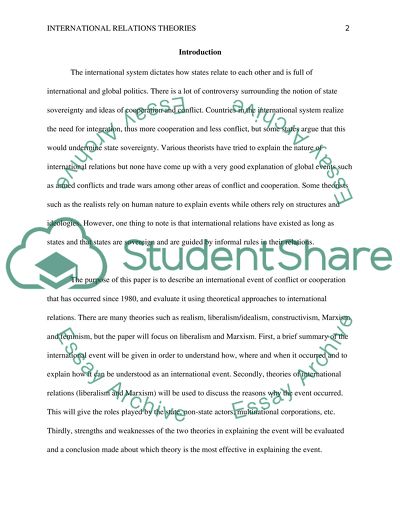 International Relations Theories