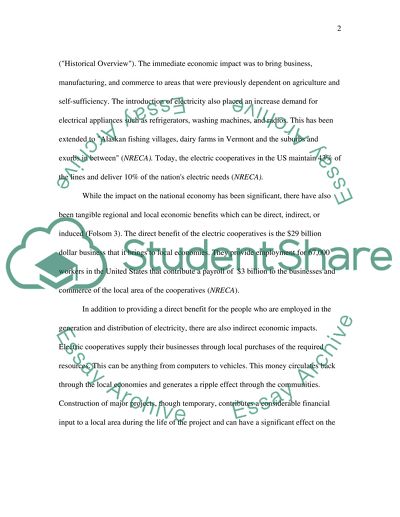 Electrical Cooperatives: The Economic Impact