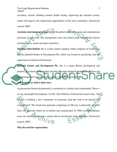 Realized in the United Kingdom Regeneration Projects