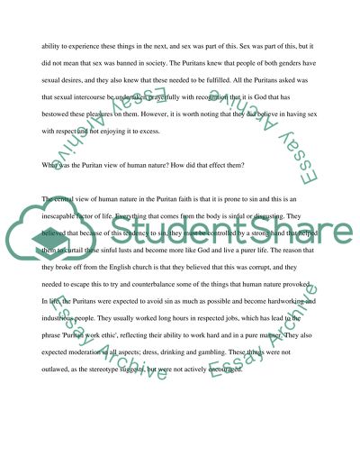 Were the Puritans Puritanical (Carl Degler)